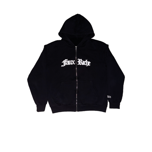 Faux Riche zip-up hoodie